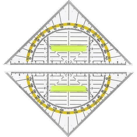 Triangles Géométriques de 16 cm, paquet de 2, pour Les étudiants, Bureaux, Designers, Peintres, etc. (1/5)
