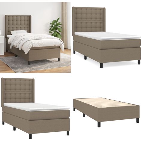 Boxspringbett mit Matratze Taupe 90x200 cm Stoff - Boxspringbett - Doppelbett - Lattenrost - Bettsofa - Schlafsystem - Home & Living (1/5)