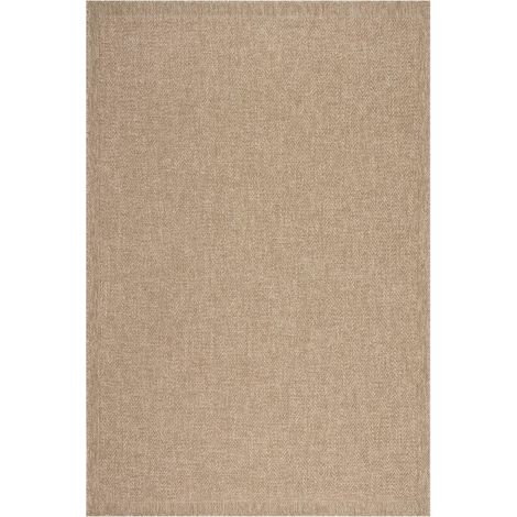 Tapis extérieur intérieur 140x200 beige LYN13 REZA 3 aspect jute motif uni