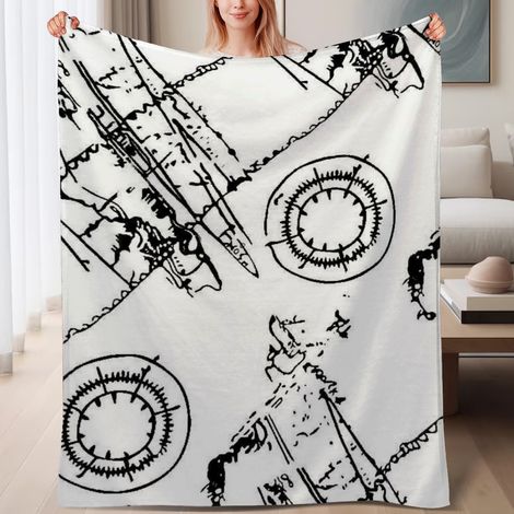 Couverture de lit en polaire, microfibre douce et confortable légères printemps-été, décoration intérieure stylée, excellent cadeau pour femmes et hommes, 6080 pouces (1/4)