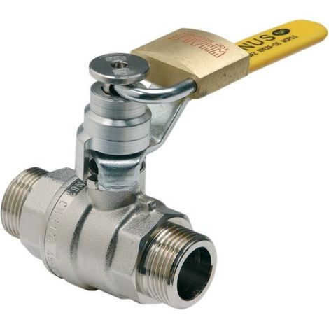 Robinet d'arrêt gaz à boisseau sphérique cadenassable MM 20X27 CAL 15