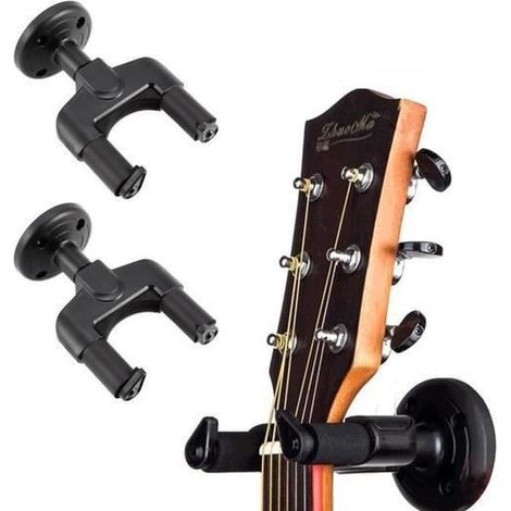 2x Universel Crochet Mural Support Fixation pr Guitare électrique Ukulele Violon (1/3)