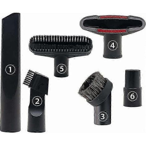 Accessoires élégants pour aspirateur Bosch et Miele, comprenant une brosse combinée en poils PP et un adaptateur, parfaits pour les chariots et les bureaux (6 pièces) (1/5)
