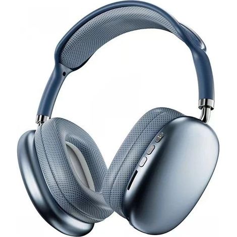 Leichte, kabellose On-Ear-Kopfhörer mit Bluetooth 5.0, aktiver Geräuschunterdrückung, faltbarem Design und gepolsterten Ohrmuscheln. Blau (1/5)