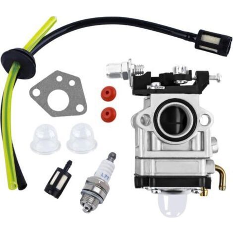 Lot de 1 jeu de Carburateur pour débroussailleuse 52cc 49cc 43cc Carbu Kit avec joint, tuyau, bougie d'allumage et filtre à essence.carburateur debroussailleuse, de Tondeuse à Gazon (1/5)