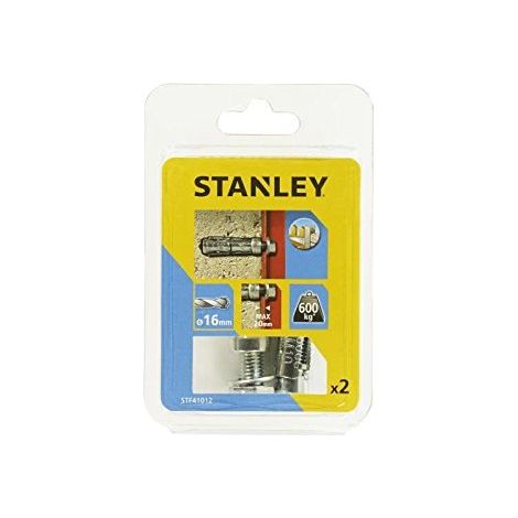 Stanley, modelo STF41012-XJ, Kit de 2 pernos de expansión con tornillos M10, ideal para fijación robusta, 2 pieza(s).