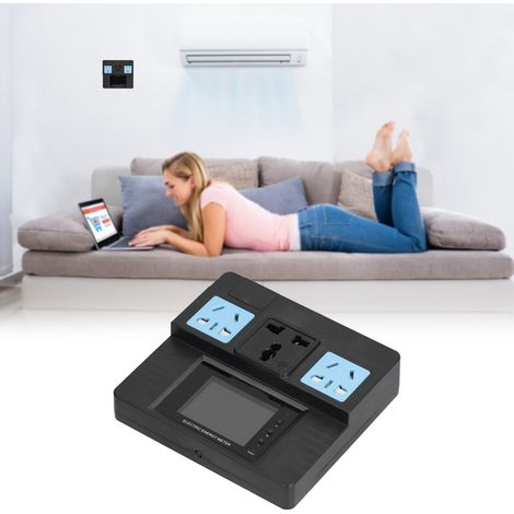 Voltmètre, ampèremètre, wattmètre, moniteur de puissance, compteur électrique, multiprise, batterie externe, Bluetooth, 85-265 V CA (1/5)