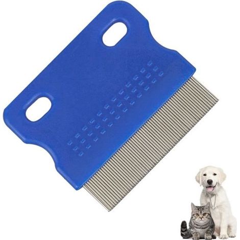 Flohkamm für Katzen und Hunde, Feinzahn-Flohkämme, Pflegewerkzeug, Reinigungskämme aus Edelstahl (1/4)