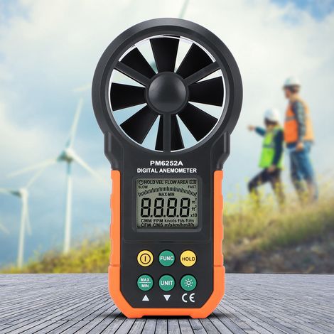 PM6252A Handliches digitales Anemometer Windgeschwindigkeitsmesser Windvolumenmessgerät (1/5)