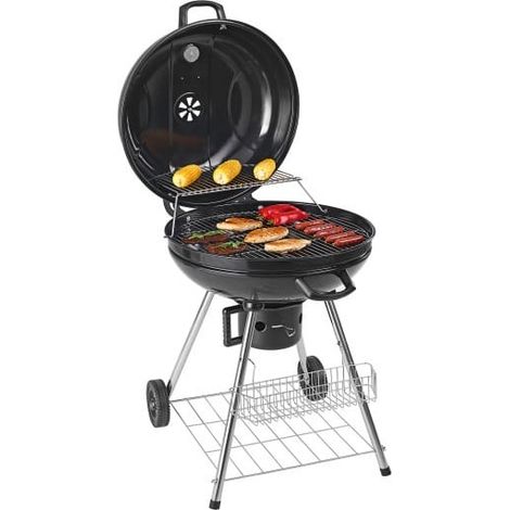 Barbecue rond classique noir 68x58x90cm (1/5)