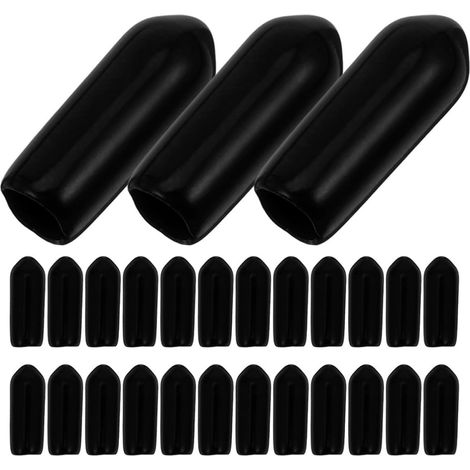 Bouchons ronds 5 mm en caoutchouc noir, lot de 200 pièces, protecteurs de vis pour crochets de panneau perforé, utilisation pour rangement en maison et magasin (1/5)