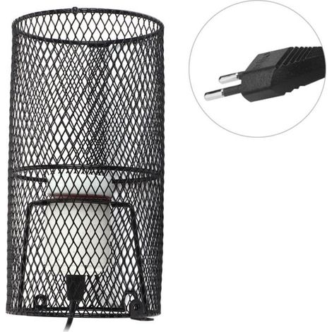 Lampe chauffante en céramique pour reptiles, avec support anti-chaleur, pour serpent, lézard, tortue (prise ue 220V) (1/4)