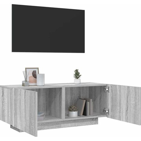 TV Cabinet Grey Sonoma 100x35x40 cm Engineered Wood vidaXL (1/5)
