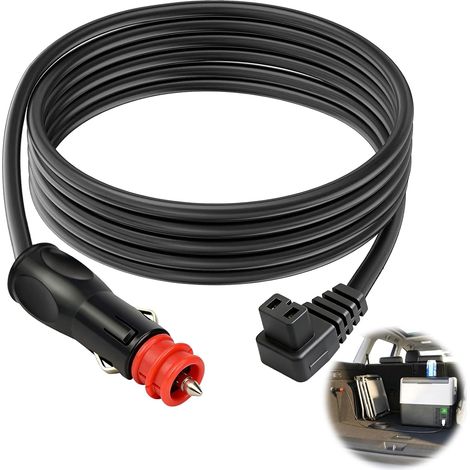 Câble 12V 24V pour Glacière de Voiture, 3 M Portable Réfrigérateurs Extension Câble d'alimentation Rallonge Allume Cigare pour Frigo Portable Alpicool ARB ICECO Setpower Charge pour Camping et Voyage (1/5)