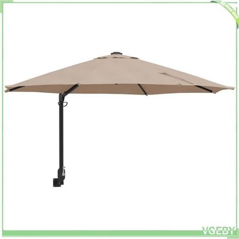 Parasol de jardin - FAFEICY - 42003230 - Taupe - 248 x 248 x 148 cm - Inclinable cantilever anti-UV (1/5)