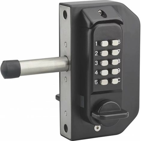Thirard – Serrure à combinaison pour portail et grille – Mécanisme réversible – Installation facile – Pour bois dur et teck – Diamètre axe 30mm