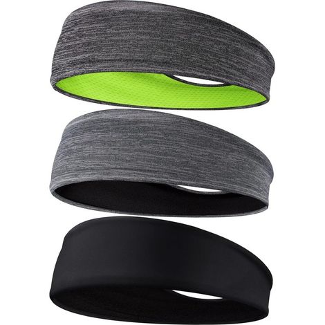 Cintas para la cabeza para hombre, paquete de 3 cintas para la cabeza para hombre, cintas deportivas para correr, fitness, yoga y ciclismo, que absorben la humedad y son antideslizantes. (1/5)