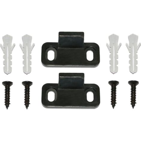 Garniture de porte coulissante, rails de plancher de porte de grange, pièces de quincaillerie de rail inférieur réglables sans fentes（452024mm） (1/4)
