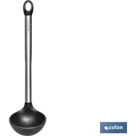 Mestolo da zuppa Modello Neige Realizzato in silicone con manico Inox Dimensioni: 32 cm Resistente fino a 220 °C (1/4)