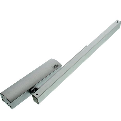 BURG-WÄCHTER Chiudiporta per porte interne, Funz. blocco, Meccanismo idraulico, Regolabile, Guida scorrimento, Largh. fino a 110 cm, Peso fino a 80 kg, GTS 514 S, Argento (1/4)