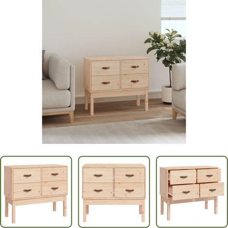 Armoire bois pin - Armoire console 90x40x78 cm Bois de pin solide (1/5)