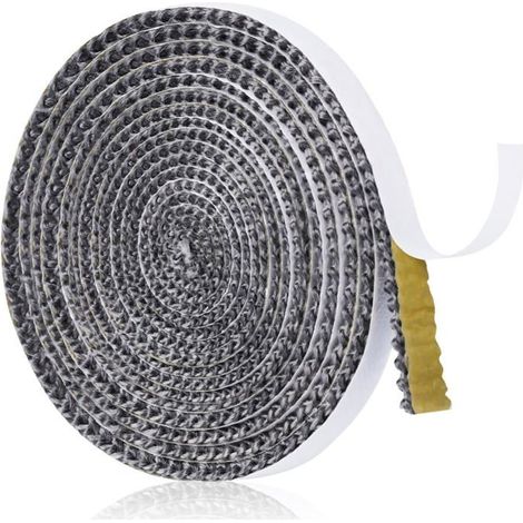 Joint étanchéité autocollant fibre verre – 12x4x3 mm – Plat pour portes poêles bois – Résistant chaleur (1/5)