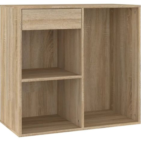 Armario cosmético moderno con cajón y compartimentos 80 x 40 x 75 cm de madera contrachapada roble sonoma 020047950 (1/5)