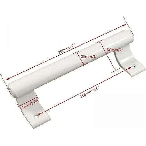 Weißer 200-mm-Aluminium-Schiebetürgriff für Balkon-Glastüren (1/4)