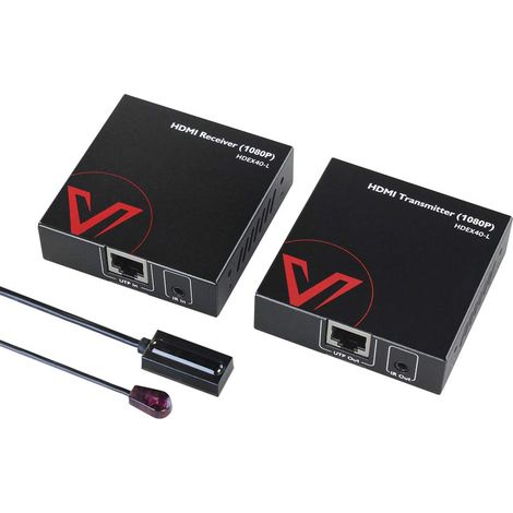50m Extendeur HDMI FullHD 1080p@60Hz avec IR, Balun HDMI Over Single Cat5e/6a/7, Fonction PoE/PoC, EQ Switch pour câble 30M/50M, Transmission Non compressée sur Ethernet (1/5)