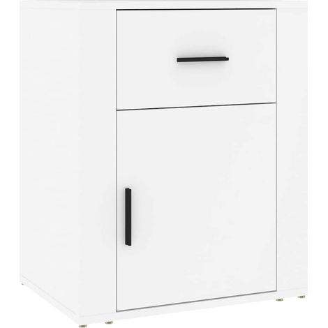 Maison Exclusive - Comodino Bianco 50x36x60 cm in Legno Ingegnerizzato (1/5)
