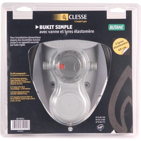 Kit inverseur butane Bukit S P14 avec vanne 8165032 CLESSE INDUSTRIES 857NVE1