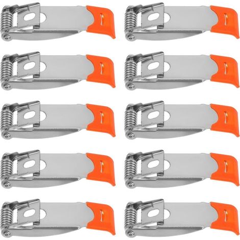 51x18mm 10 Pièces Downlight Pince À Ressort Luminaires Ressort En Acier Plafonniers Panneau Lumineux Luminaires LED Plafonnier Panneau Lampe Clips Accessoires D'Éclairage Encastrés Orange (1/5)