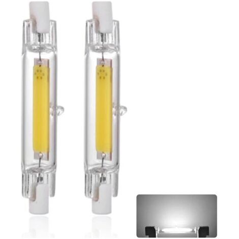 RHG Ampoule LED R7S 78mm 20W Blanc Froid 6000K, 1500LM, Équivalent Lampe Halogène J78 200W, Dimmable, 360 Degrés Linéaire Ampoule 20W R7S 78mm Slim COB LED, 2PCS (1/5)