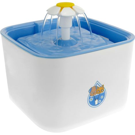 PrimeMatik - Bol d'eau pour chiens et chats 2,5L bleu. Fontaine électrique avec distributeur d'eau filtrée
