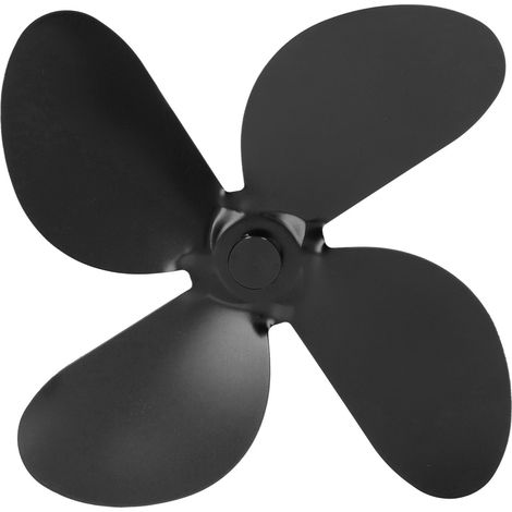 Set mit 4 Ofenventilatorflügeln aus Aluminiumlegierung inklusive Ersatzschrauben und Inbusschlüssel, schwarz (1/5)