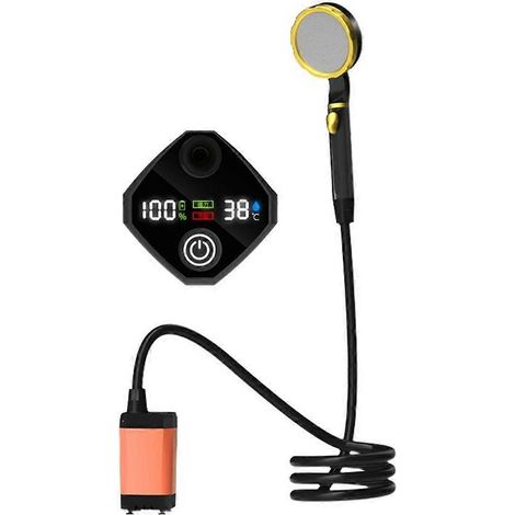 7800 mAh Tragbare Duschpumpe, wiederaufladbare elektrische Duschpumpe, orange