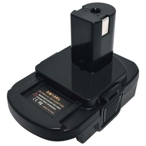 DM18RL Akkuadapter für Ryobi 18V Lithium-Akku-Elektrowerkzeuge kann mit Dewalt 18V und 20V oder Milwaukee 18V Li-Ionen-Akkus verwendet werden, um auf 18V-Leistung umzuwandeln. (1/5)