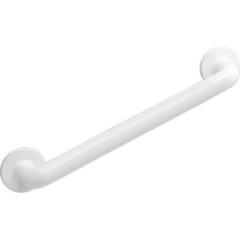 Wall-mounted safety grab bar, 40 cm, handrail for bathroom and toilet, pre-drilled for fixing, 40x2.5x8 cm, white (1/3)