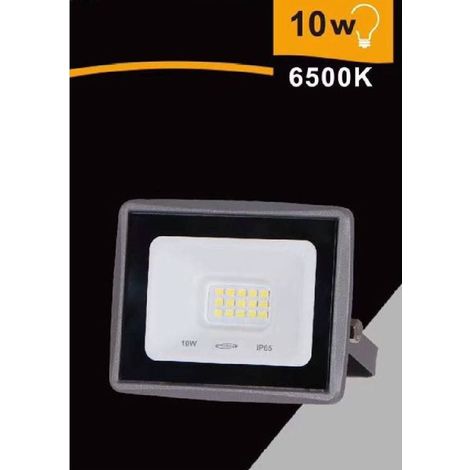 TRADE SHOP - Faretto Led Faro 10watt 900 Lm Ip65 Grigio Luce Naturale Calda Fredda Ek02-10w-g - -Bianco Freddo      -