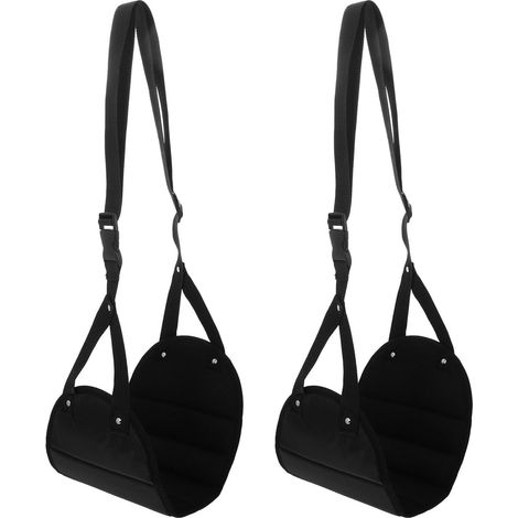 2 Pièces Hamac de Pied Réglable Repose Jambes Portable et Confortable Hamac de Voyage Compact pour Longs en Avion et Bureau (1/5)