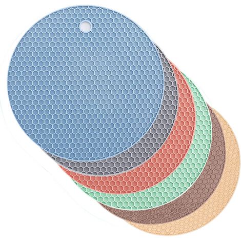 Salvamanteles de silicona antideslizantes, juego de 6 (colores surtidos)