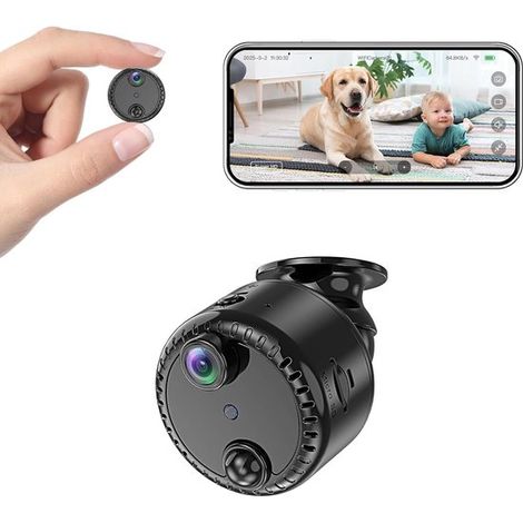 4K Mini WLAN Innenkamera Kabellose Überwachungskamera Nachtsicht KI Bewegungserkennung Lange Akkulaufzeit Cloud und SD Speicher Heimüberwachung (1/5)