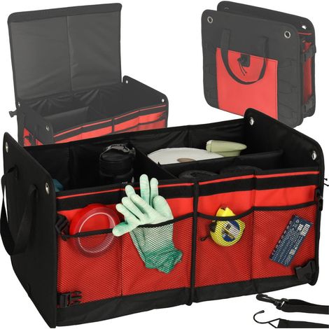 Organizer per bagagliaio auto nerorosso 58x37x32 cm