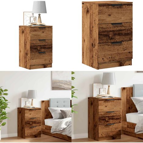 vidaXL Nachttisch Altholz-Optik 40x36x65 cm Holzwerkstoff (1/5)