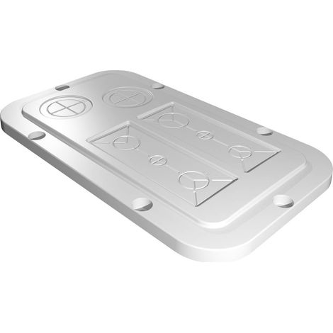 Rittal AX 2561.200 2561200 Piastre flangiate (L x L) 149 mm x 256 mm Plastica Grigio 1 pz. (1/2)