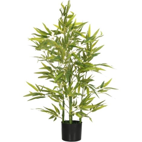 Grande bambù artificiale, 90 cm, pianta artificiale, bambù in plastica, pianta artificiale realistica, bambù artificiale in vaso, adatto per la decorazione di soggiorno, camera da letto e giardino, sp (1/5)