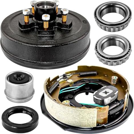 Moyeux de remorque avec freins électriques 5 sur 4,5 po B.C. avec frein électrique de 25,4 x 5,1 à 0,6 cm cté droit pour essieu de 1,587,6 kg (1/5)