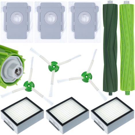 Set De Repuesto Para Robot Aspirador – 3 Bolsas 3 Filtros HEPA 3 Cepillos Laterales 2 Rodillos Principales  Duradero Alta Calidad  Compatible Con iRobot Roomba i3–i8,j7 (1/5)