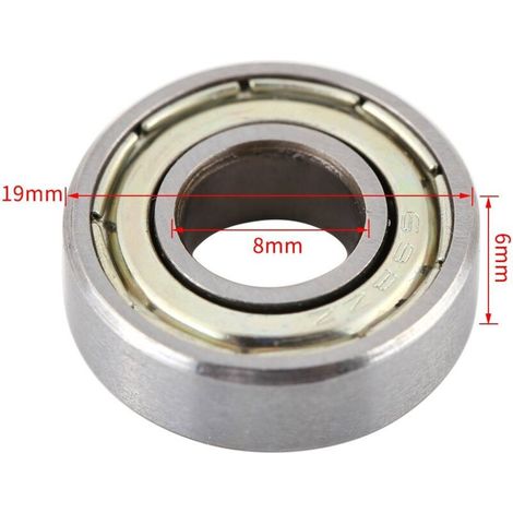10pcs Mini Roulements à Billes Résistant à la Chaleur Roulement à Bride Blindé Roulement en Acier Multi-Usage Durable 698ZZ 8x19x6mm (698ZZ (8x19x6mm)) (1/4)