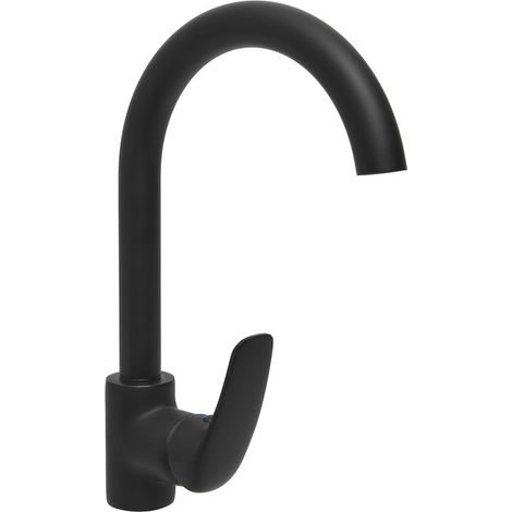 S-Line Pro mitigeur avec bec tournant noir (SIKOBSLPRO280C)